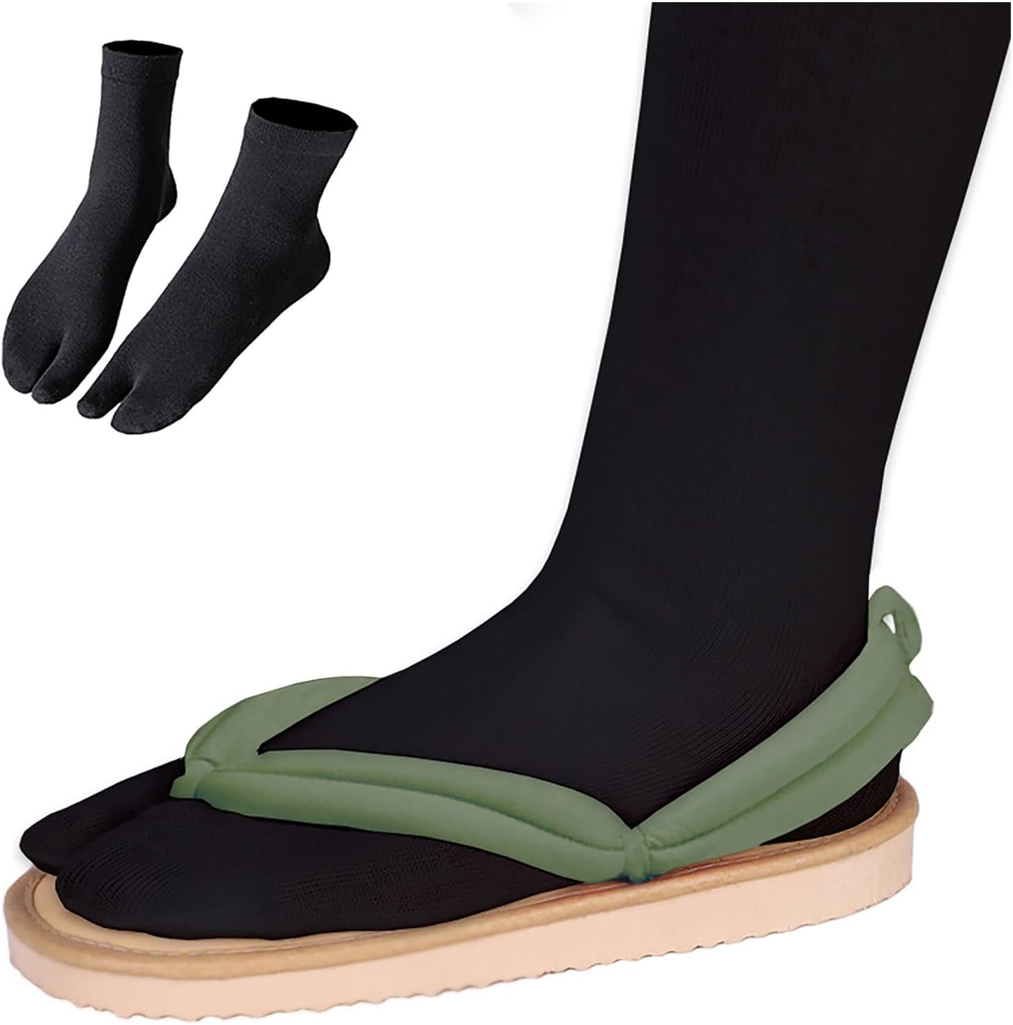 

Аниме косплей сабо гета сандалии шлепанцы тапочки с носками таби, розовые Satdflie