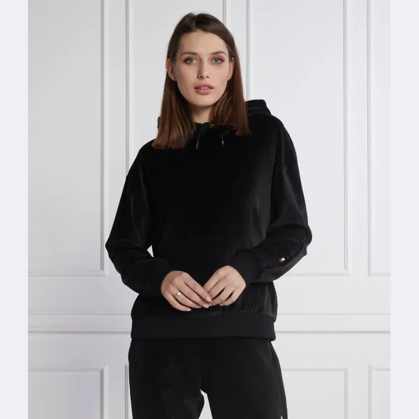 Велюровая толстовка Hwk стандартного кроя Tommy Hilfiger, черный — фото 2
