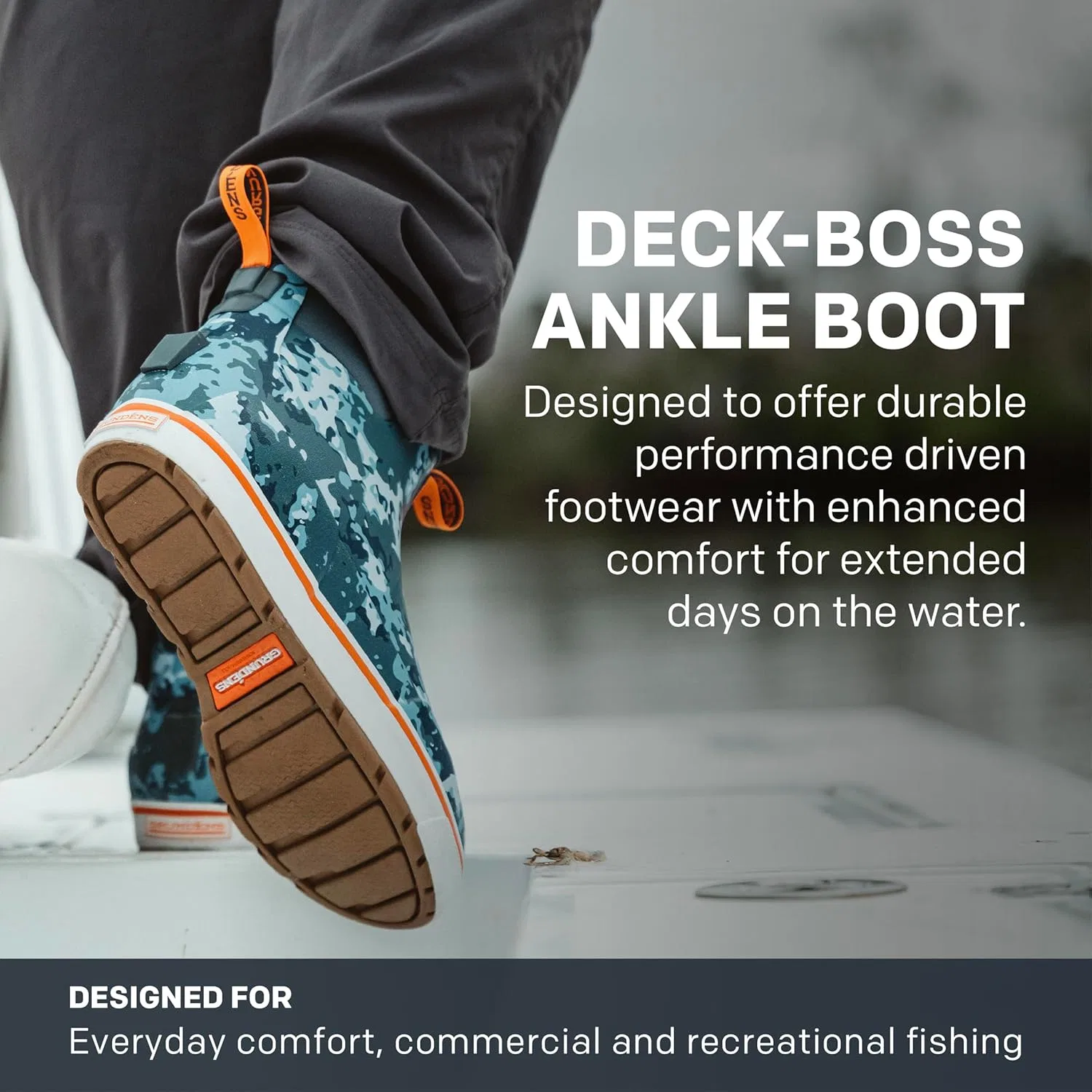 Ботинки Grundens Deck Boss Ankle Boots - 43 - Deck B ANK Boot G 43 Grundéns, Monument Grey — фото 4