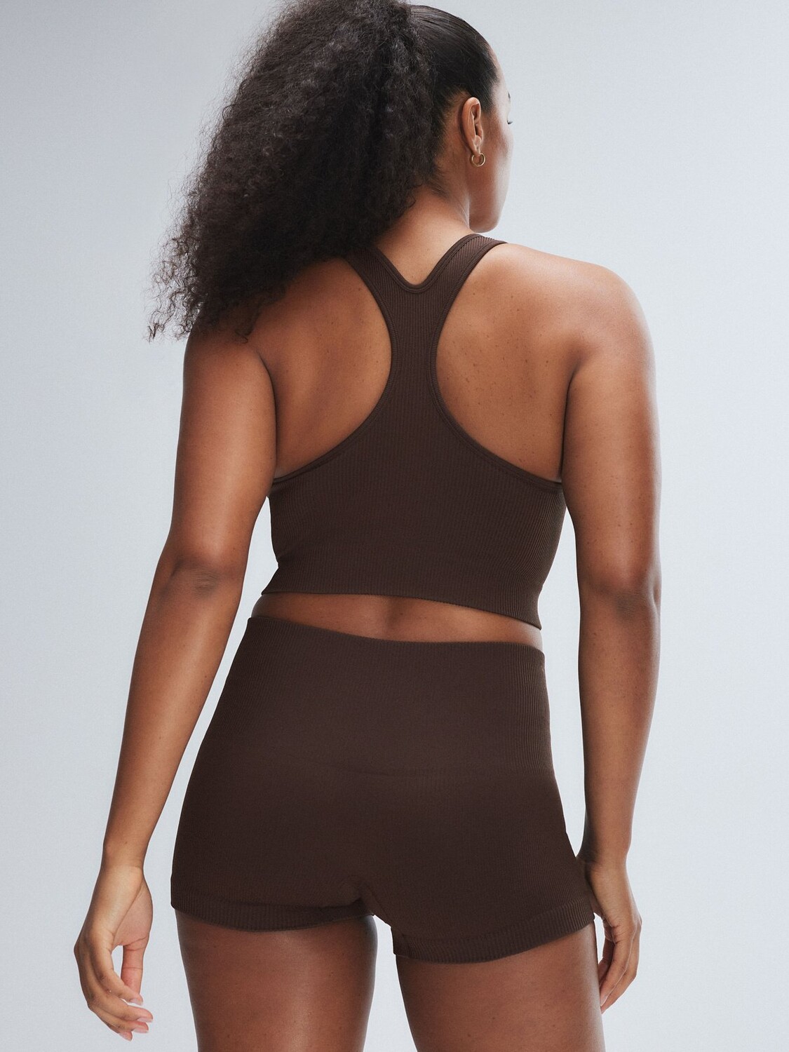 

Шорты с высокой талией Savage X Fenty Seamless Sport, цвет Double Espresso Brown