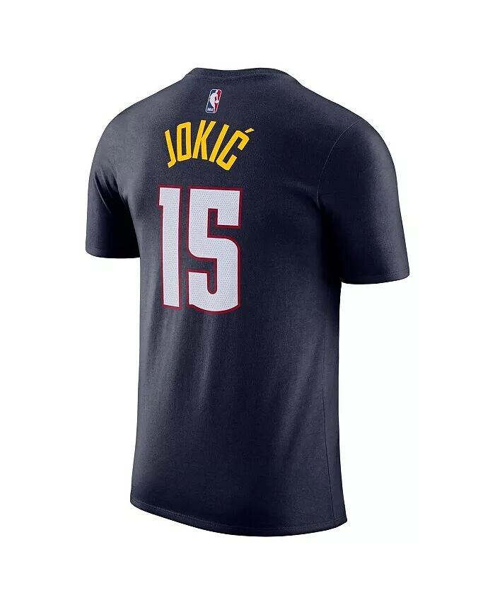 Мужская темно-синяя футболка Nikola Jokic Denver Nuggets Icon 2022, 23 с именем и номером Nike, синий — фото 2