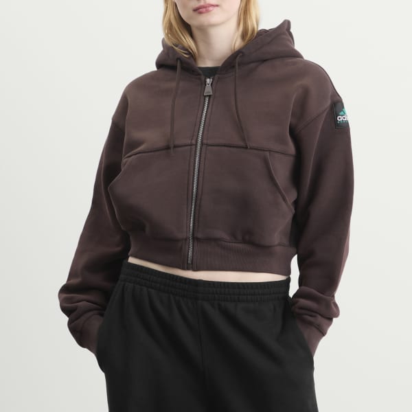 Толстовка Adidas Originals Equipment Cropped, кофейный — фото 2