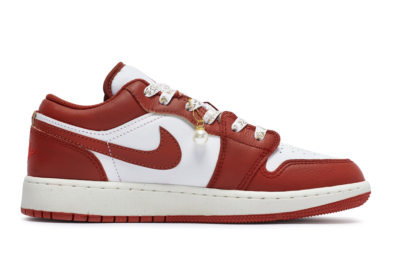 Кроссовки Air Jordan 1 Vintage Basketball Shoes Women's Low-top Gold, золотой — фото 2