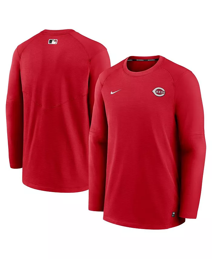 

Мужская красная футболка с длинным рукавом Authentic Collection Logo Performance Cincinnati Reds Nike