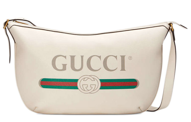 

GUCCI Кожаная сумка-пельмень, сумка-полумесяц, сумка через плечо, кроссбоди унисекс white