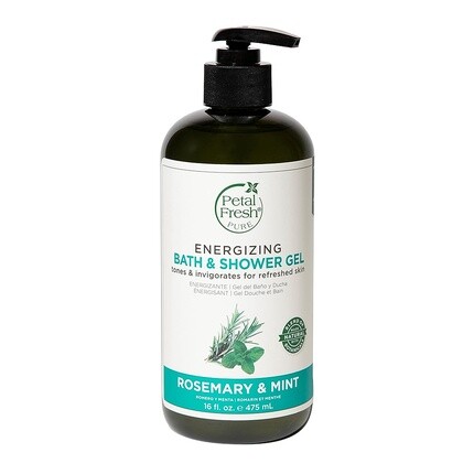 

Гель для ванны и душа Petal Fresh с розмарином и мятой Чистый бодрящий гель для тела, 16 унций