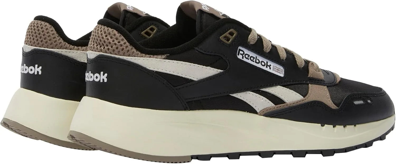 Кроссовки Reebok Unisex Classic Leather 2400, черный/серый — фото 3