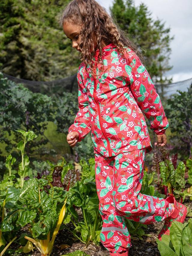 Детские водонепроницаемые брюки Rain Or Shine Strawberry Frugi, Pink/Multi — фото 2