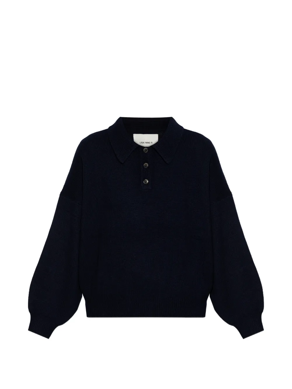 

Вязаный топ на пуговицах Etta Lisa Yang, синий