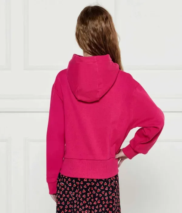 Толстовка loose fit Hugo Kids, фуксия — фото 3