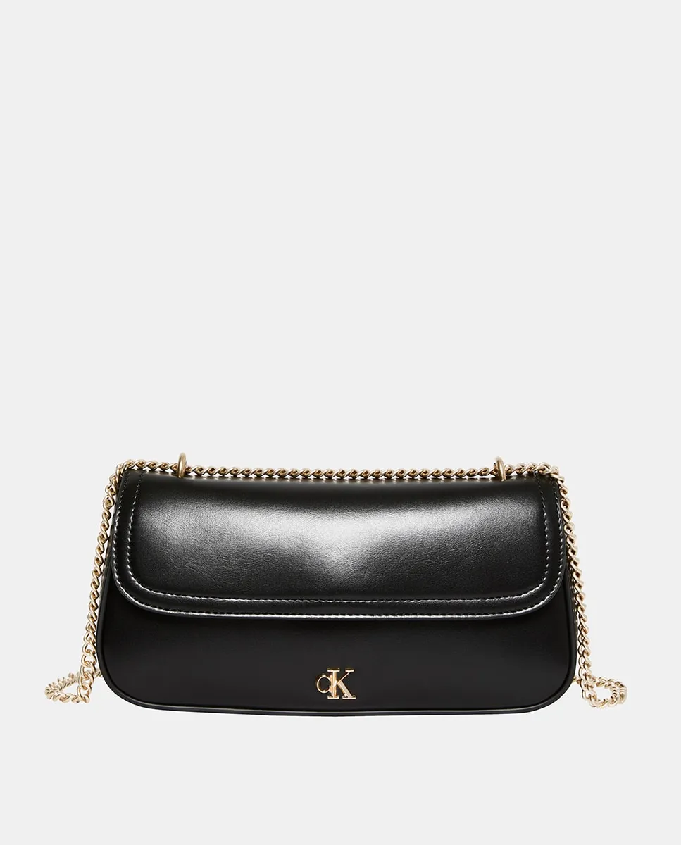 

Маленькая сумка с клапаном и цепочной ручкой Calvin Klein, черный