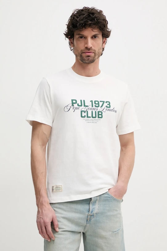 

Хлопковая футболка TALBOT Pepe Jeans, белый