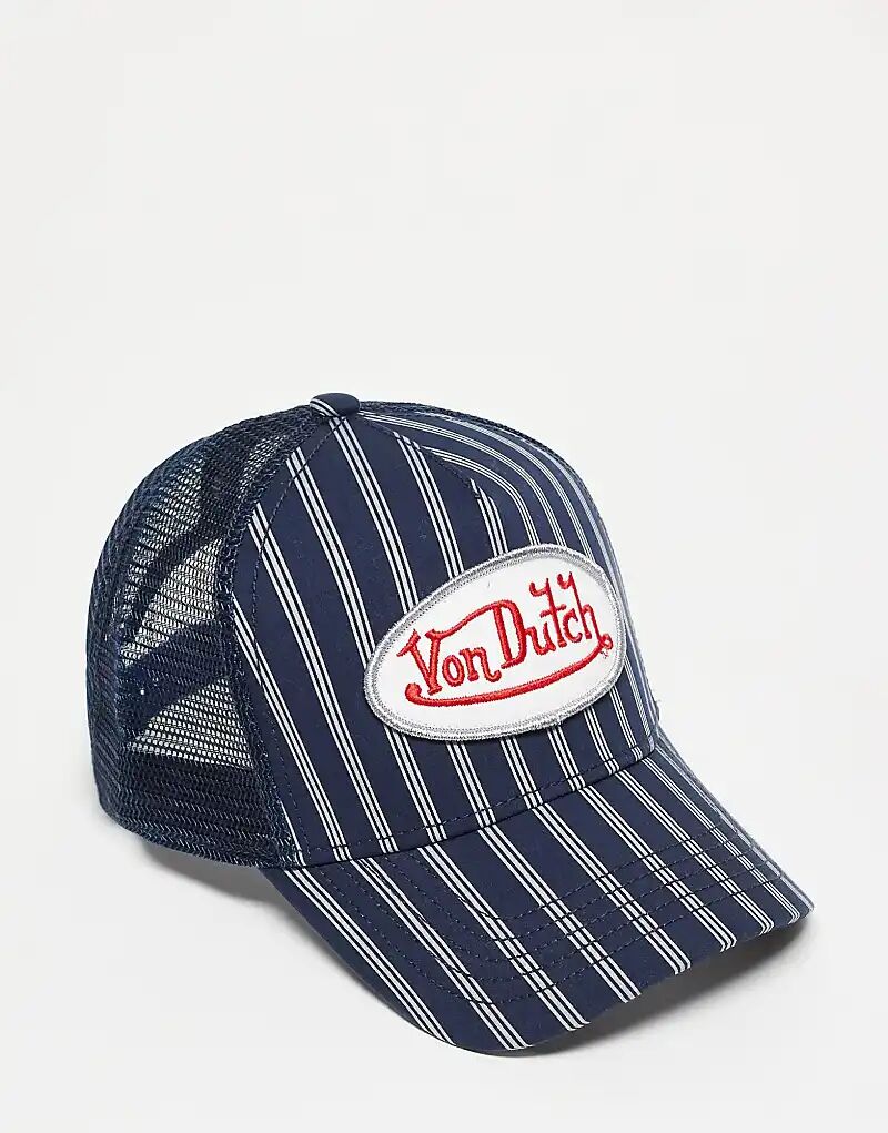 

Кепка дальнобойщика Von Dutch в полоску синего цвета