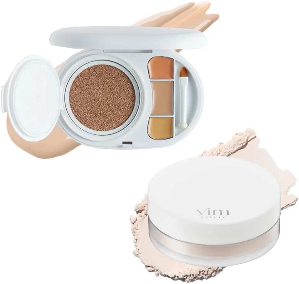 Набор тональных средств Vim Beauty Effect Like Finish Foundation Kit, 22 sand, SPF50+ PA+++, 6 г