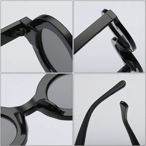 

Модные круглые солнцезащитные очки для женщин, винтажные очки, трендовые мужские солнцезащитные очки с градиентной защитой UV400 MTZJH, White Gray Gradient