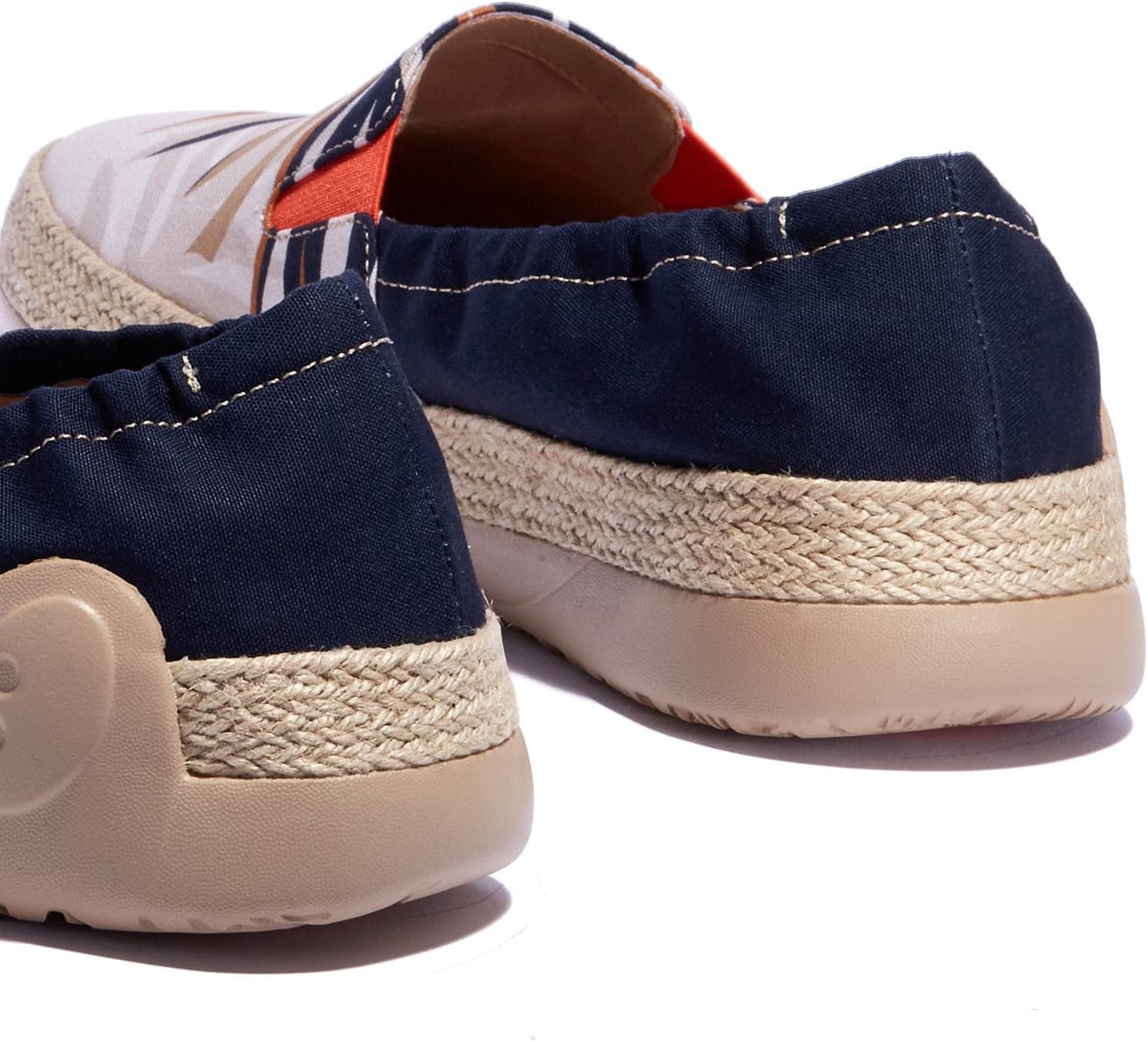 Мужские эспадрильи UIN Slip Ons- легкие прогулочные повседневные лоферы, удобные, с ручной росписью, серия Marbella, Marbellaⅵ-branches and Leaves — фото 3