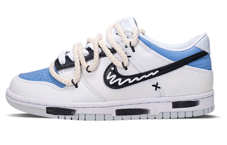 

Кроссовки Nike Dunk Skateboard Shoes Women's Low-Top Blue White