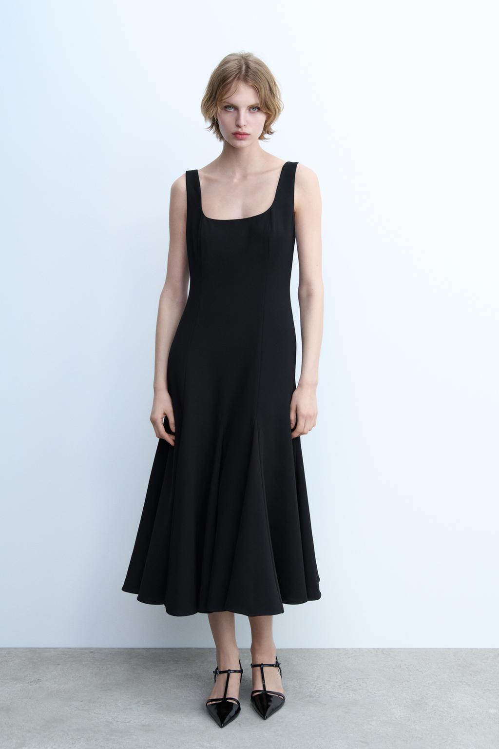 

Платье миди ZARA, черный