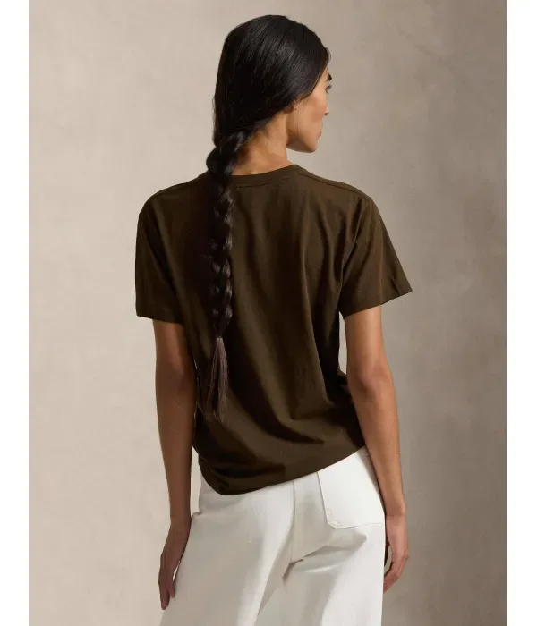 Футболка straight fit Polo Ralph Lauren, коричневый — фото 3