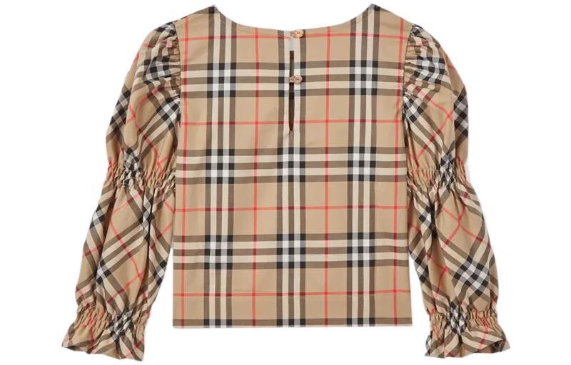 Рубашка детская Burberry, хаки — фото 2