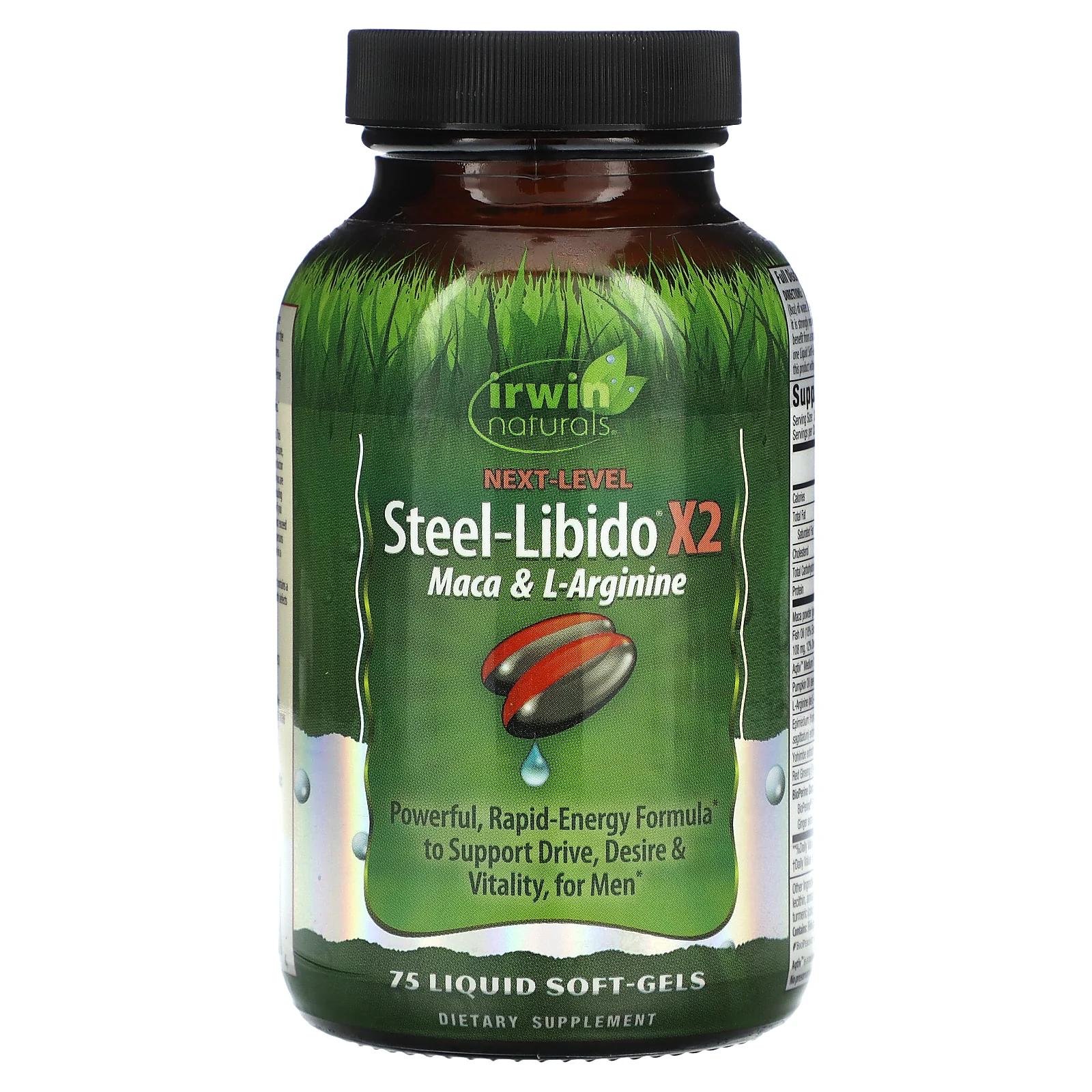 

Irwin Naturals Steel-Libido X2 мака и L-аргинин 75 желатиновых капсул