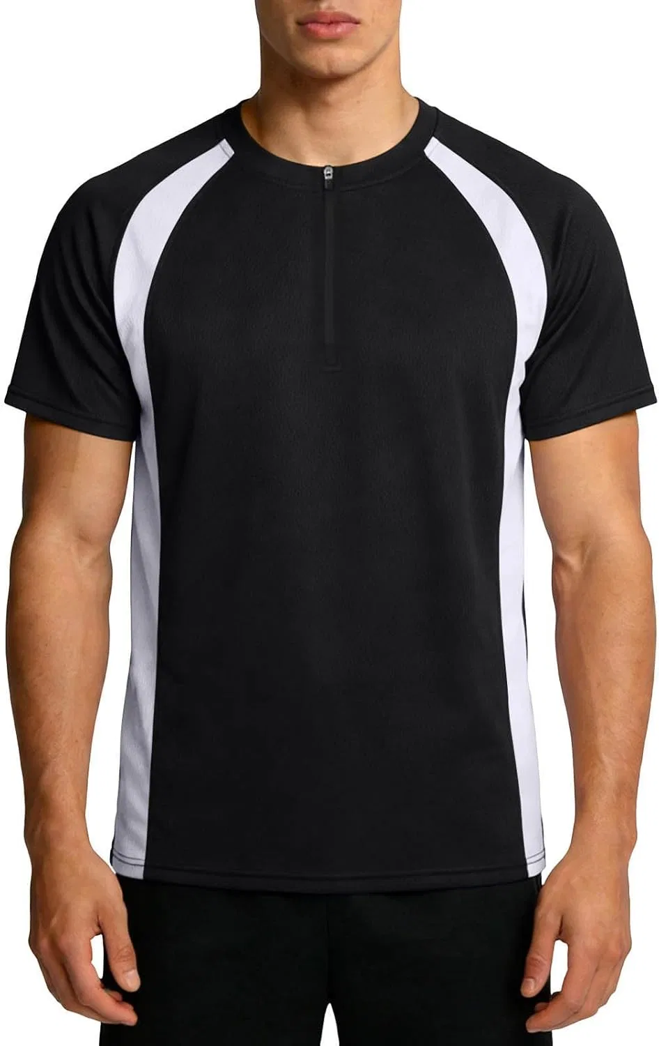 Футболка с четверть-замком, черная, Athletic T-Shirt