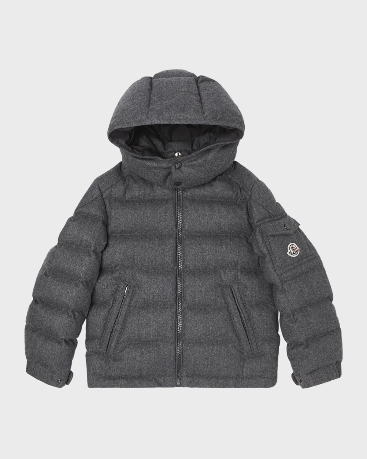 

Шерстяная стеганая куртка Montgenerve для мальчика, размер 4–6 Moncler, серый