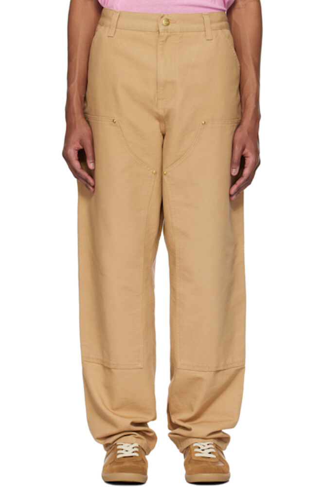 

Брюки цвета загара с двойным коленом Carhartt Work In Progress
