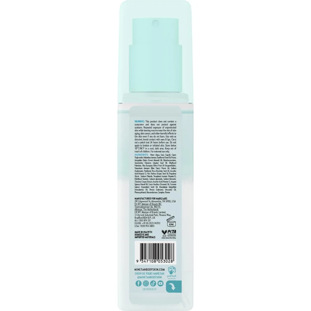 Minetan Clear Face Tan Mist | Blue Tansy Oil Infused Facial Self Tanning Spray - Gradual Fake Tanner with Hydrating Skin Care, Cool Toned, Natural Sunless Bronze Glow, Quick Shake to Best Apply 118 мл (1 шт.) Minetan Body.Skin, Cool Bronze — фото 2
