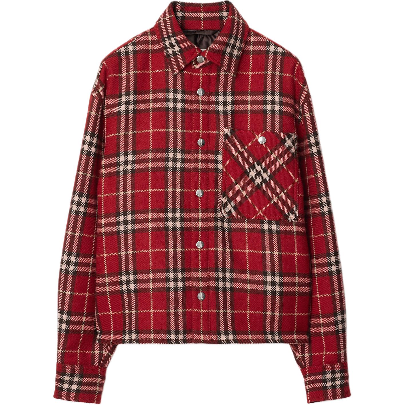 Рубашка Burberry шерстяная, красный — фото 3