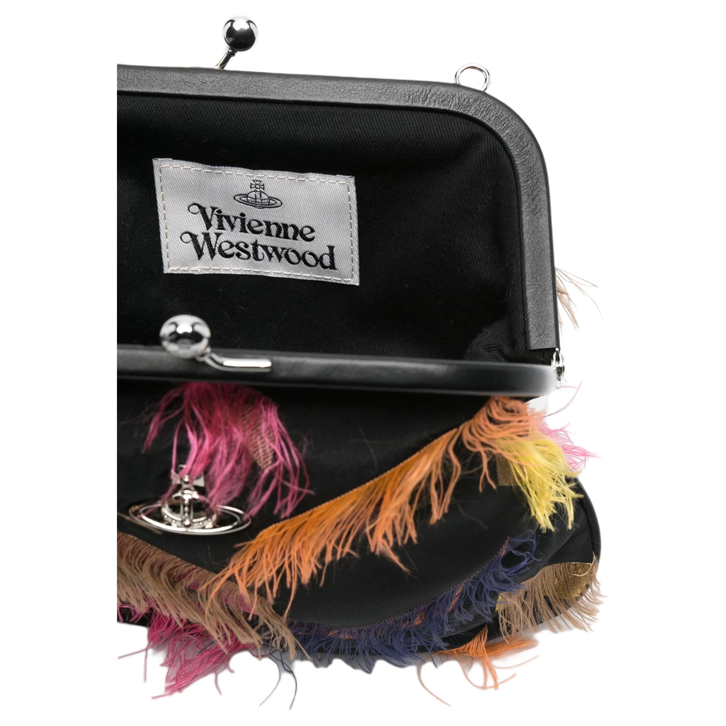 Vivienne Westwood Сумка через плечо Granny Frame Viscose женская черная — фото 3