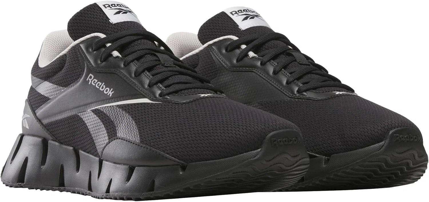 Кроссовки Reebok унисекс Zig Dynamica Str, Black Washed Black Mistgrey — фото 4