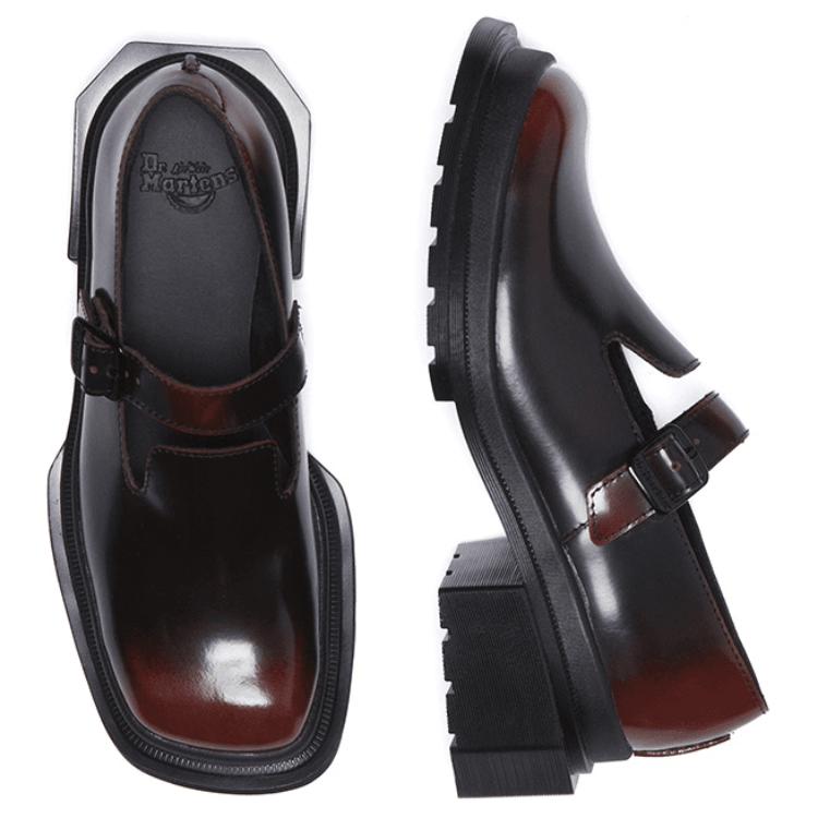 Доктор Мартенс Maybole Квадратный Носок Мэри Джейн Женские Dr.Martens, Черный Красный — фото 4