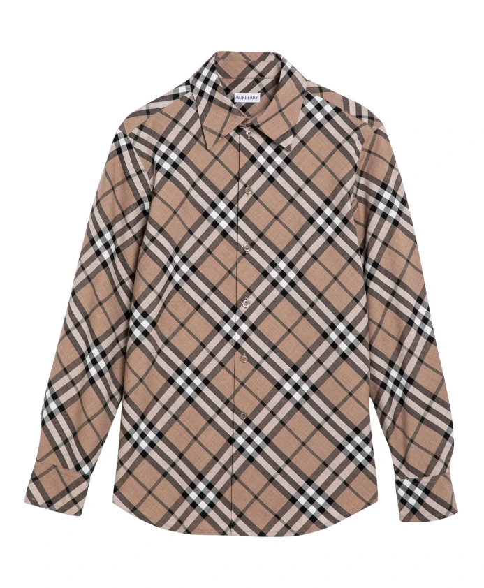 

Рубашка с длинным рукавом Burberry, коричневый