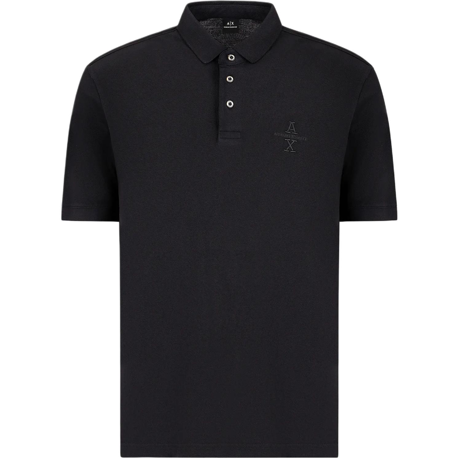 

Поло с вышитым логотипом ARMANI EXCHANGE, черный