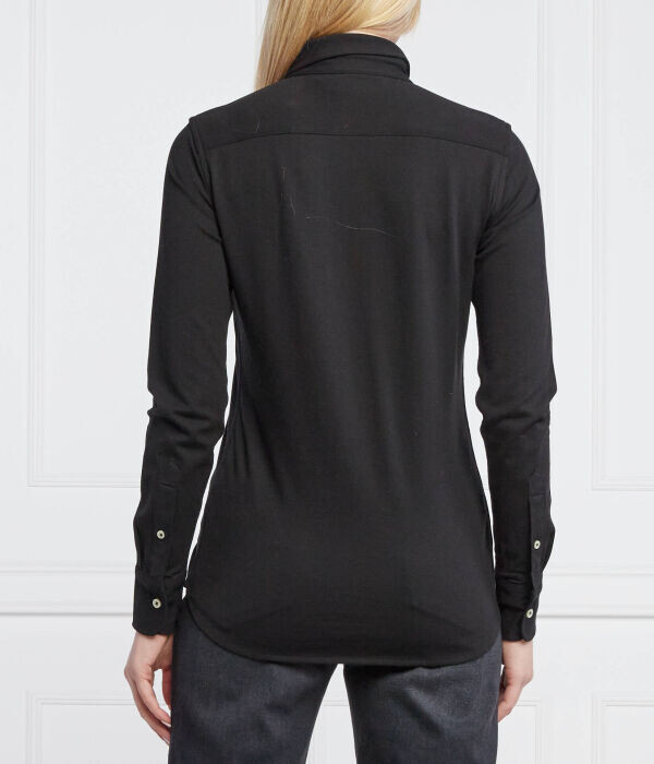 Рубашка Polo Ralph Lauren Heidi Slim Fit, черный — фото 4