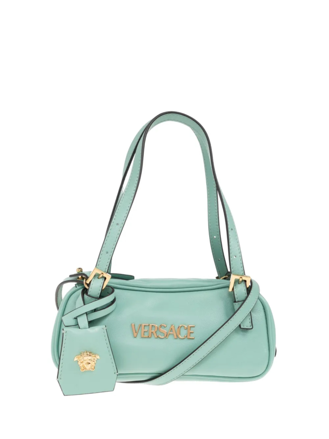 

Мини-сумка через плечо из кожи Tag Versace, зеленый