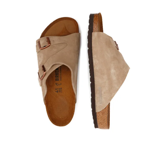 Кожаные тапочки zürich vl taupe Birkenstock, бежевый — фото 3