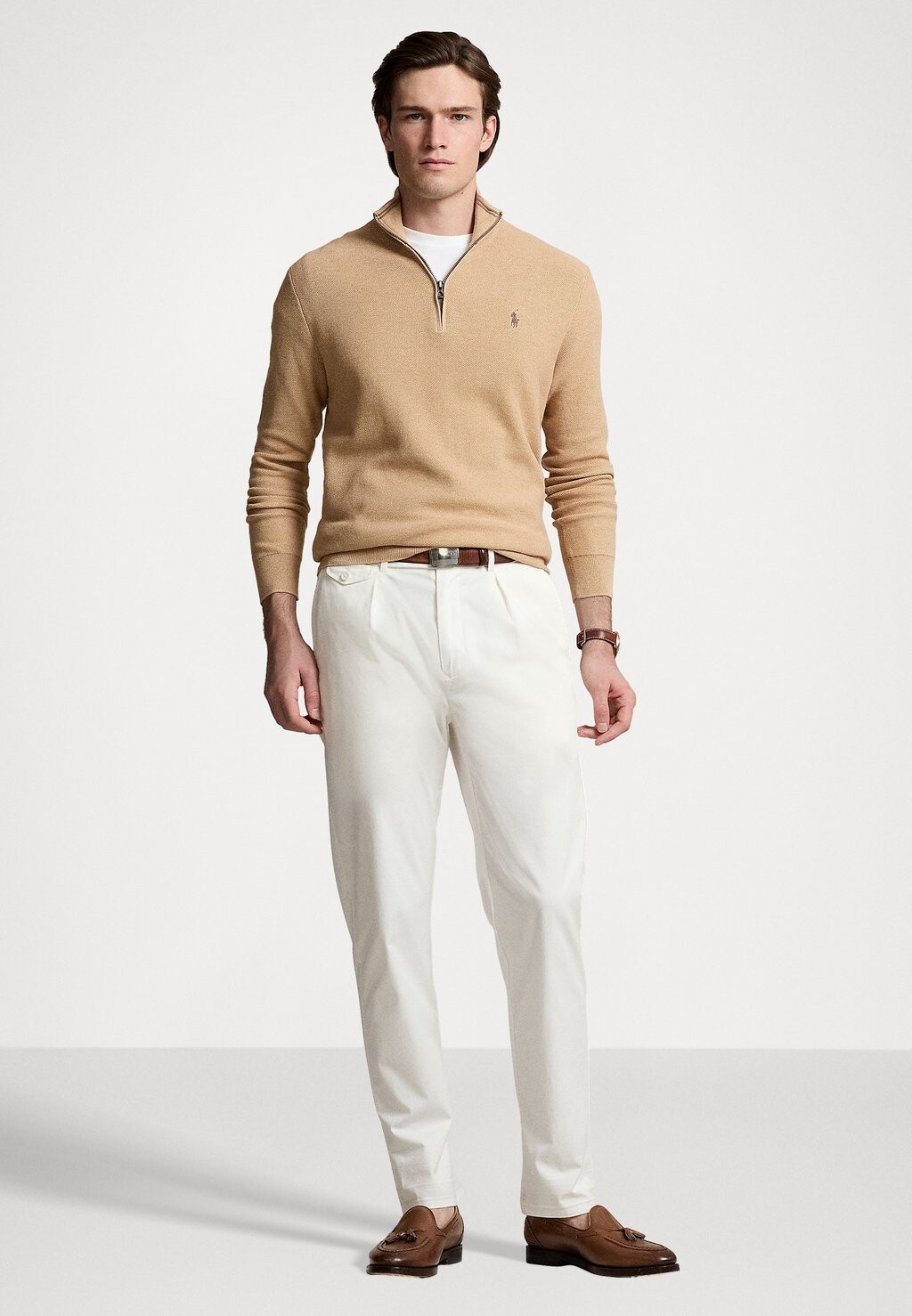 Свитер Long Sleeve Polo Ralph Lauren, цвет camel melange — фото 2