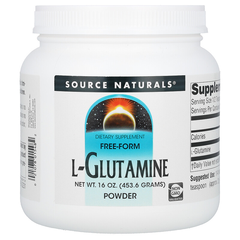 

Source Naturals, L-глютамин в порошке, 453,6 г (16 унций)