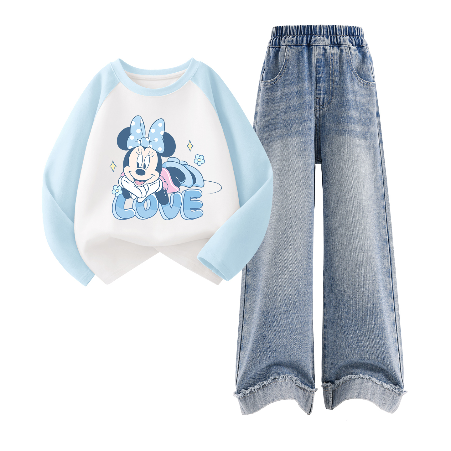 

Детская повседневная спортивная одежда Disney, светло-голубой