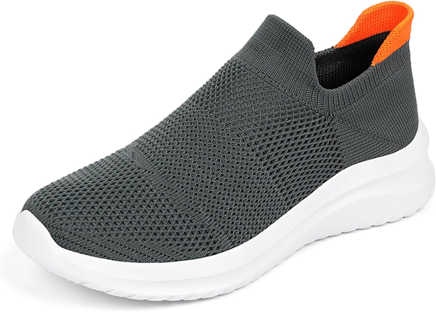 

Кроссовки с сеткой на подскоке, легкая обувь для ходьбы, дышащая вязаная спортивная обувь, черно-серые Generic