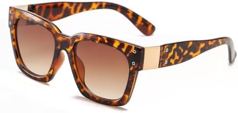 

Солнцезащитные очки в стиле ретро, ​​квадратной формы, 2027 год, для женщин и мужчин, классический винтаж, защита от ультрафиолета UV400 для активного отдыха MTZJH, Leopard