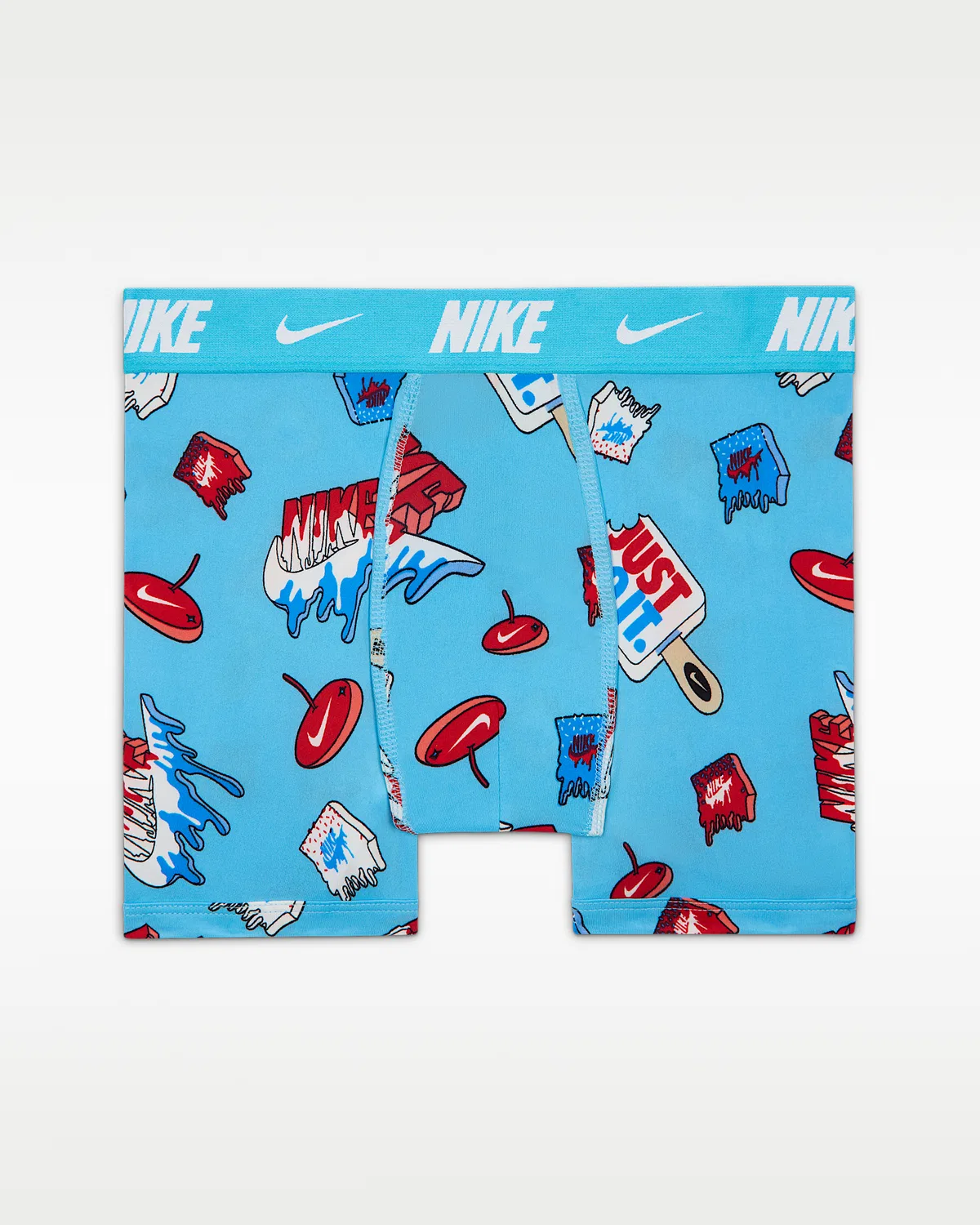 Большие детские боксеры Dri-FIT с принтом (2 шт.) Nike, Baltic Blue — фото 2