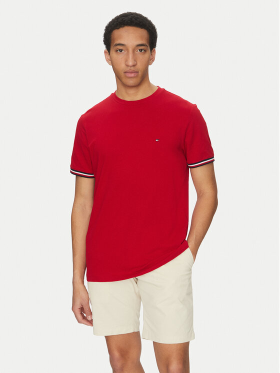 

Футболка обычного кроя Global Stripe MW0MW38630 Tommy Hilfiger, красный