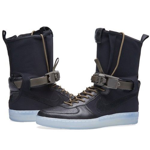 

Кроссовки Acronym x NikeLab Air Force Downtown 1 Hi SP 'Black Olive', черный