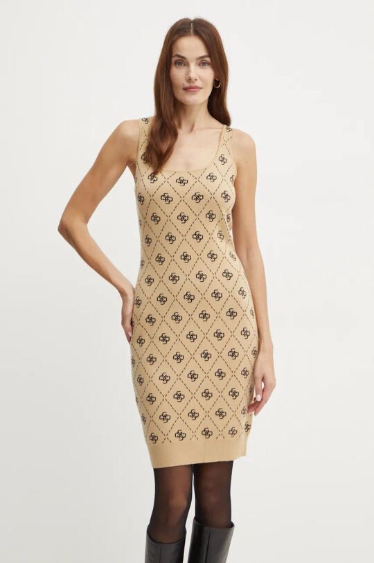 

Платье SARAH из смесовой шерсти Guess, коричневый