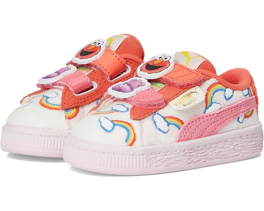 

Детские кроссовки Puma Basket Care Bears x Sesame Street на липучках (для малышей) PUMA Kids, Frosted Ivory/Red Glamour/Pearl Pink