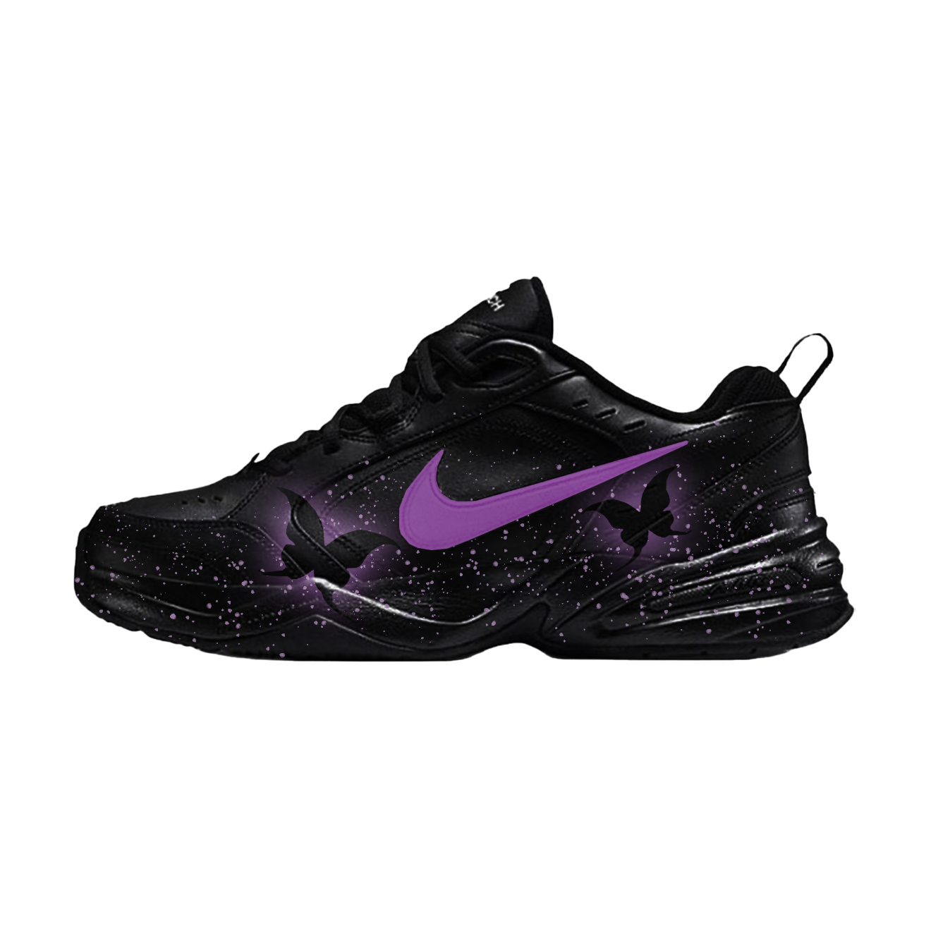 

Nike Кроссовки Air Monarch 4 Phantom Purple Abrasion Resistant Chunky Unisex Black Purple