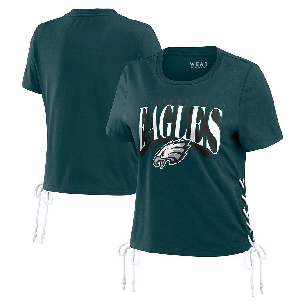 

Женская одежда Erin Andrews Midnight Green Philadelphia Eagles Скромная укороченная футболка со шнуровкой по бокам WEAR by Erin Andrews, цвет Eag Green